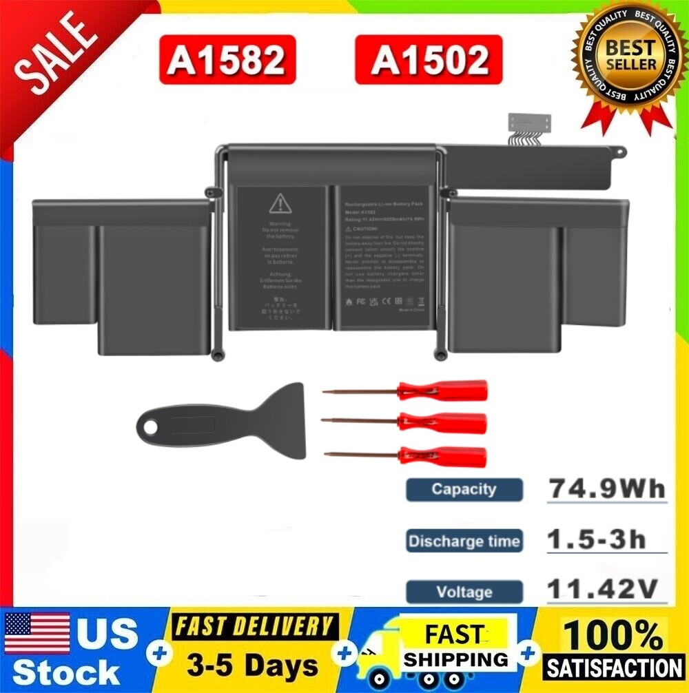 A1582 Battery For Mac Book Pro 13" Retina Early 2015 Mid 2014 Late 2013 A1502