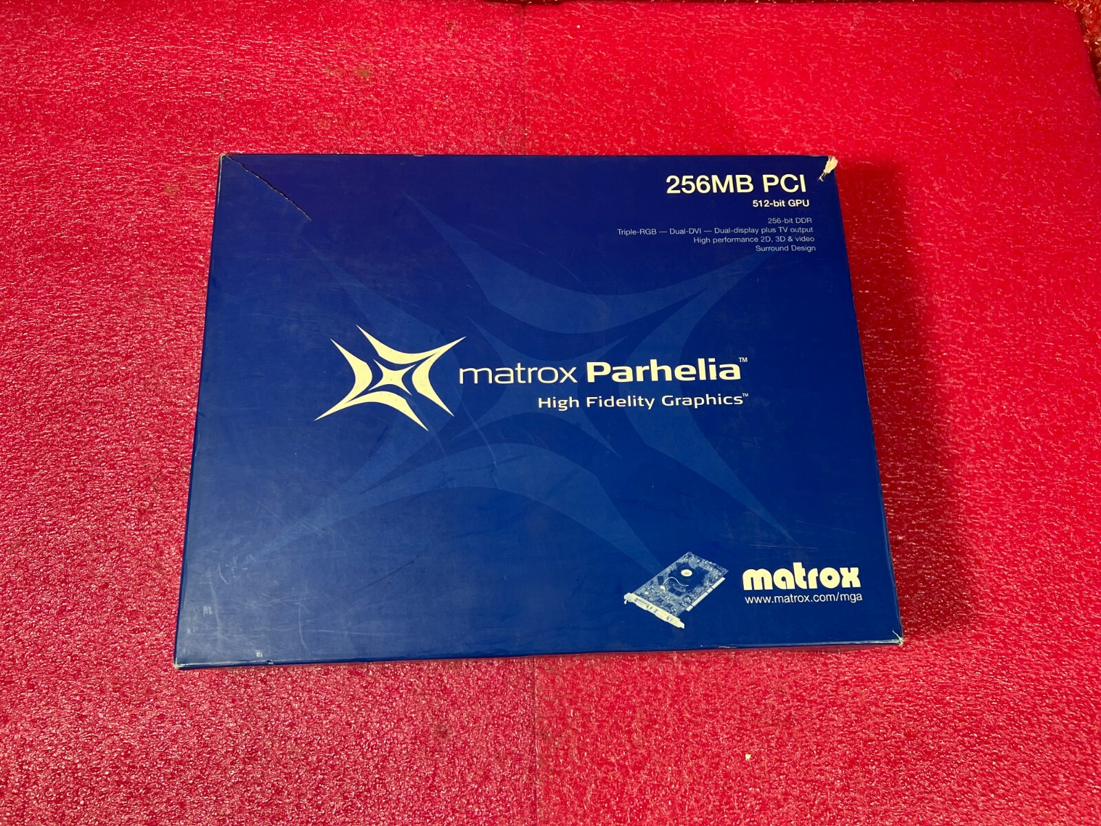 1 Pc Matrox Parhelia 256MB DDR PH-P256F SDRAM AGP 4x/8x Graphics Adapter AGP NEW