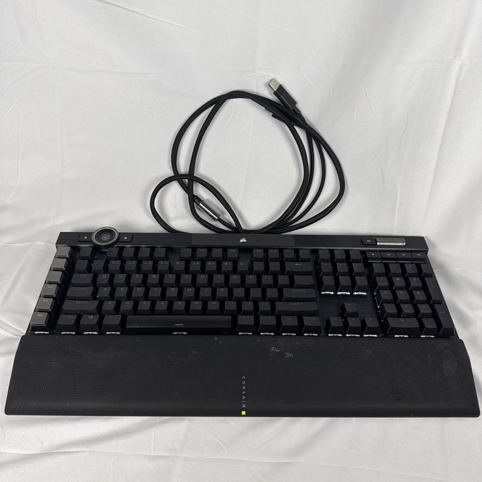 Corsair K100 Wired RGB Full-Size OPX Optical-Mechanical Keyboard w/ Wrist Rest