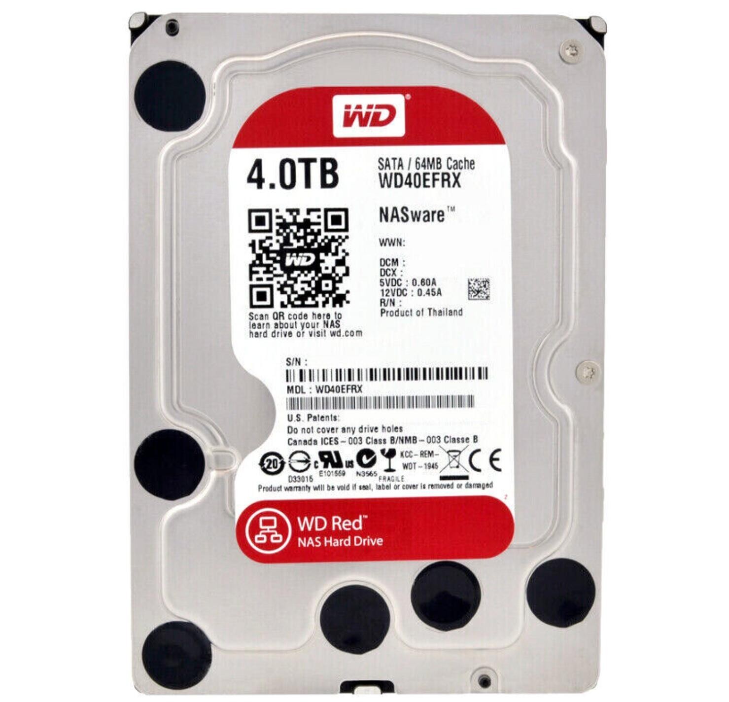 FOR FIT Western Digital 4TB WD40EFRX 5400RPM 3.5inch Internal NASware HardDisk