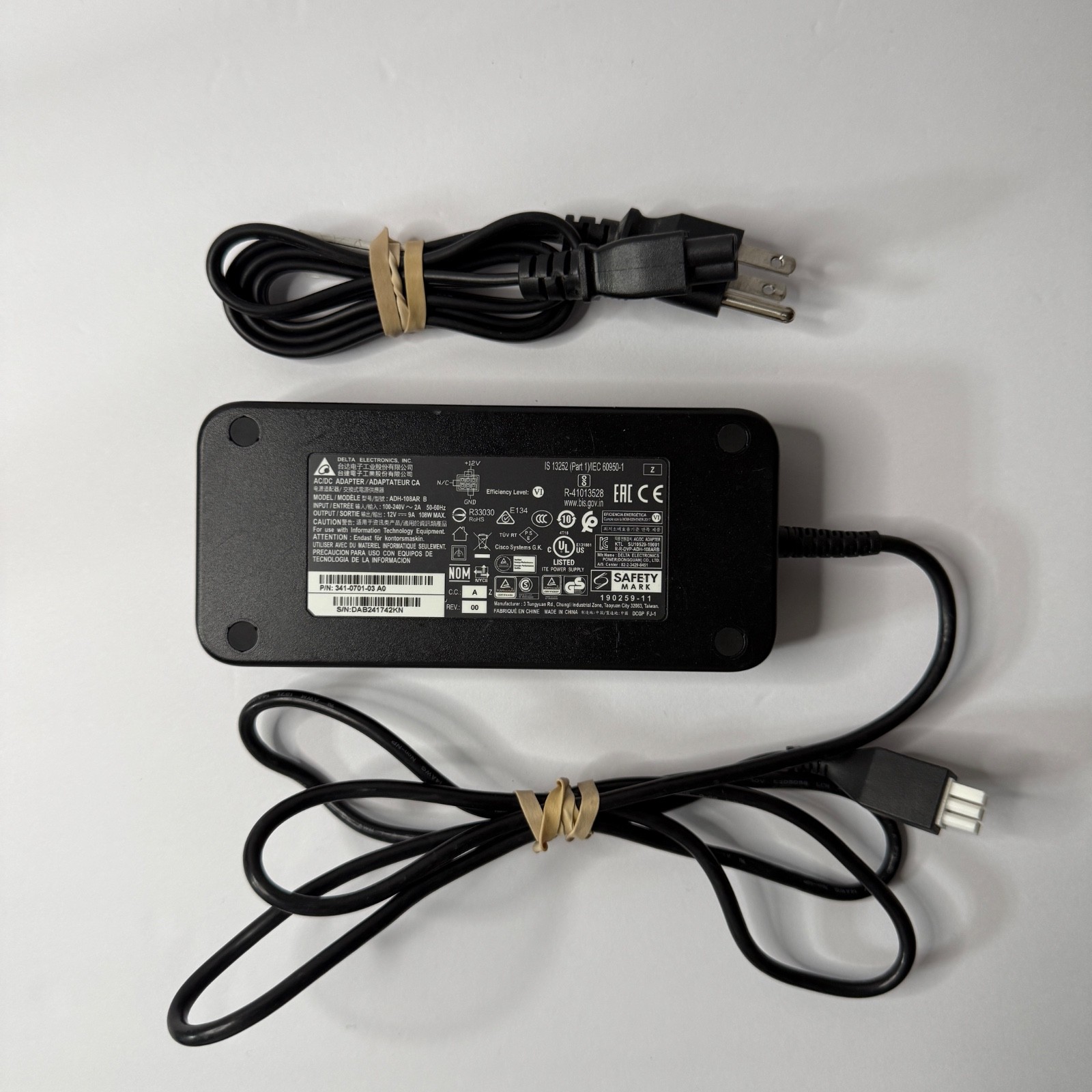 Genuine Delta ADH-108AR B AC Adapter 12V 9A Cisco ISR4321 PWR-4320-AC Router
