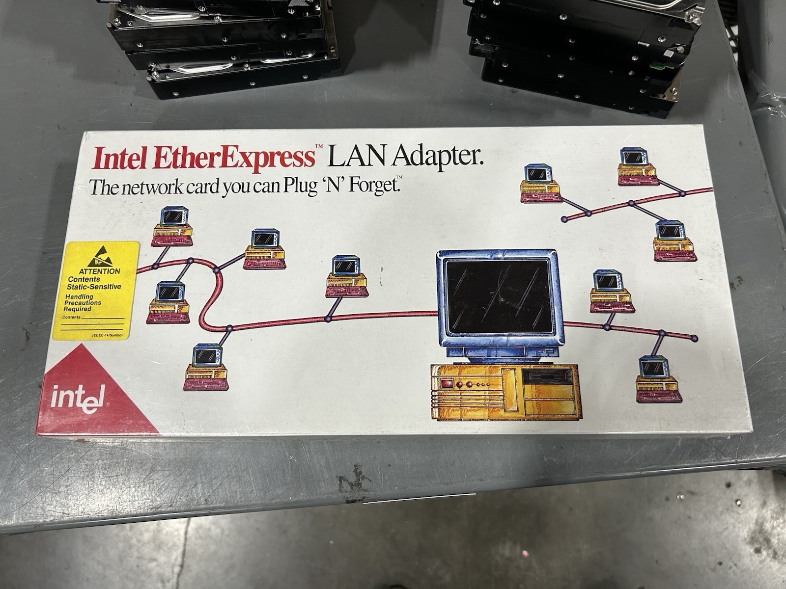 Vintage Intel EtherExpress32 Full Length EISA Ethernet Card - SEALED