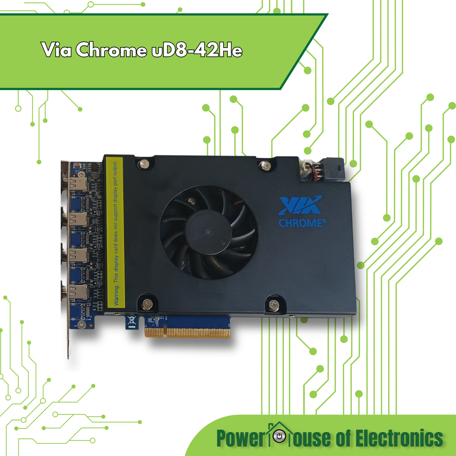 Via Chrome uD8-42He DVI Display Card | Pulled From Working Environment
