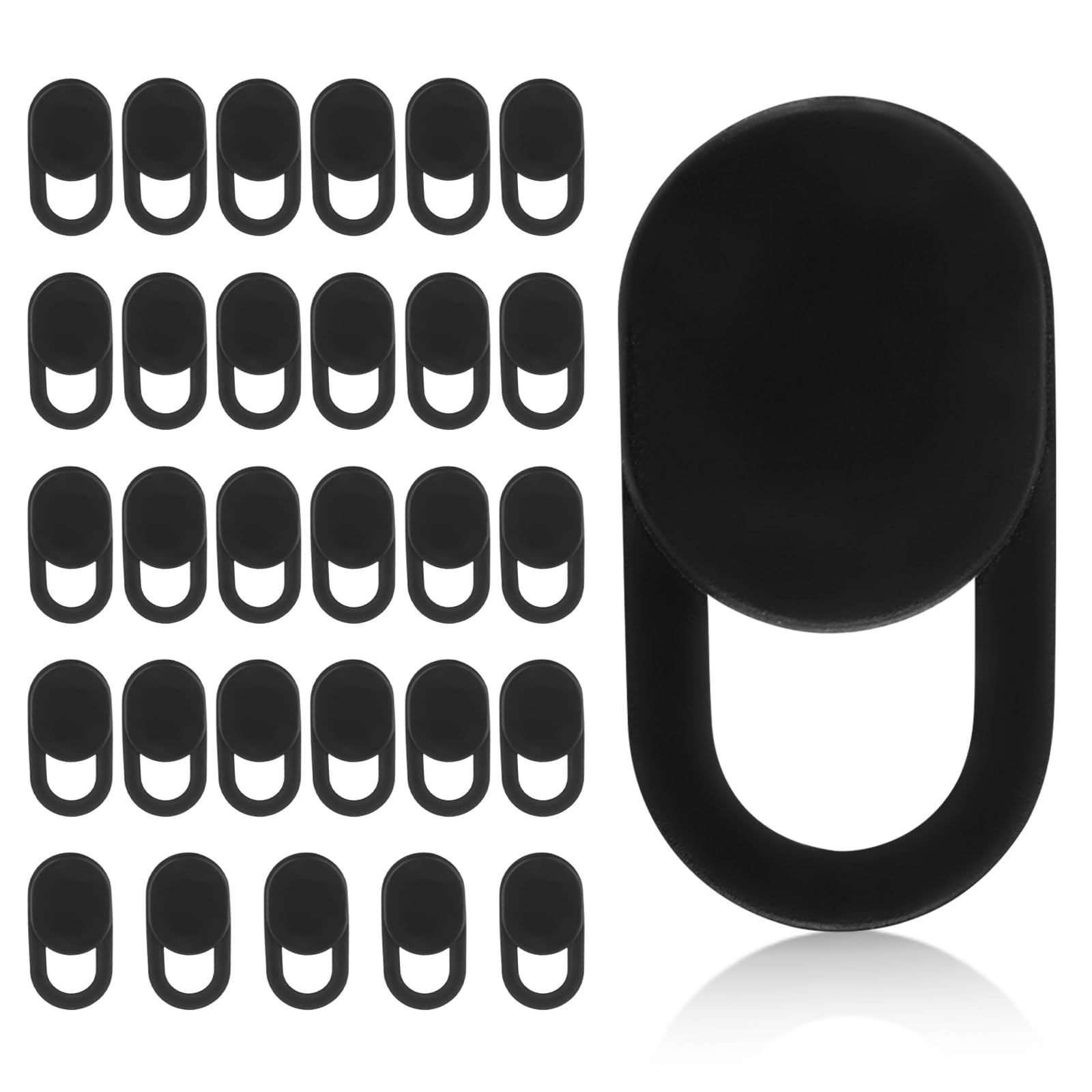 30 Pcs Ultra-Thin Webcam Cover Slide Camera Privacy Shield Laptop Tablet Black