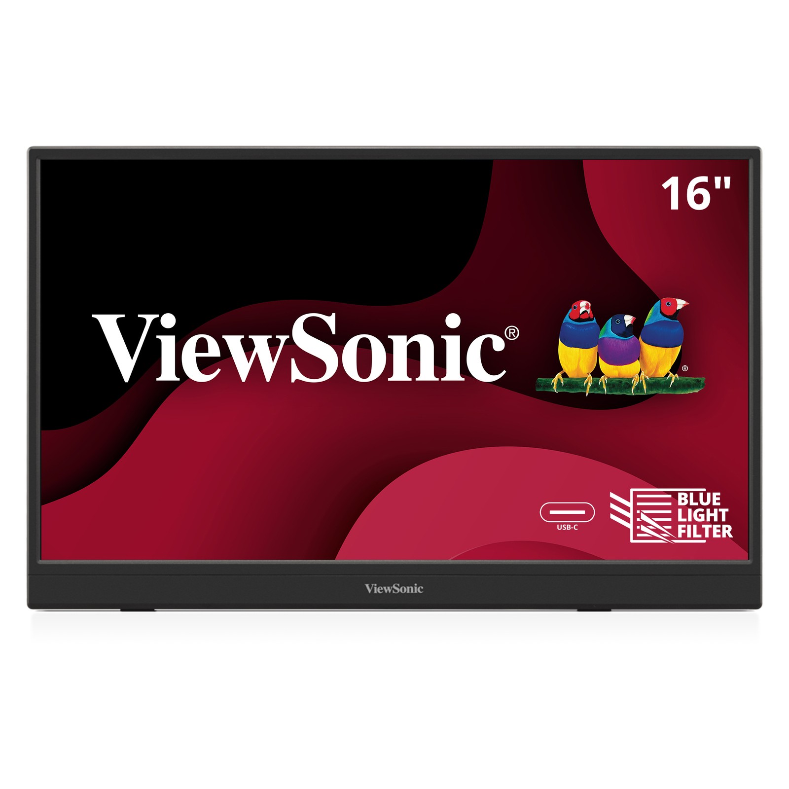 ViewSonic VA1653 16" FHD IPS Portable Monitor Built-in Stand (CR)