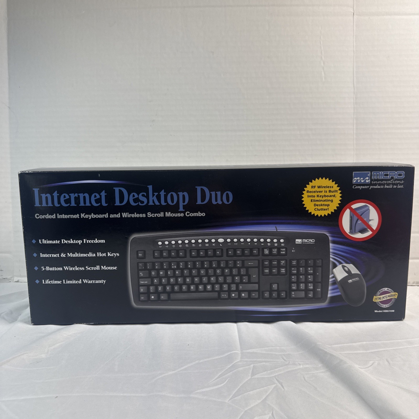 Micro Innovations Internet Desktop Duo Mouse And Keyboard Computer NEW IN BOX