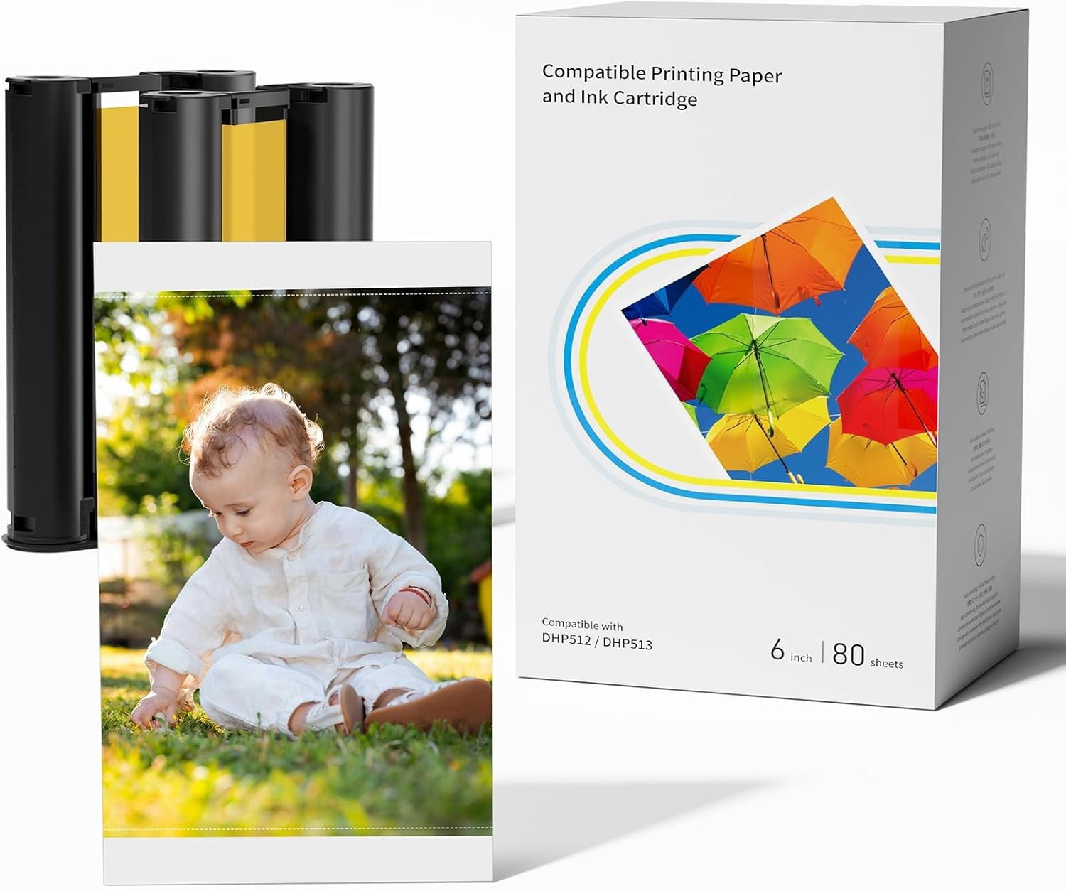 Compatible with Liene Amber M100/M200/M110/M210 4" x 6" Photo Printer 80 Sheets
