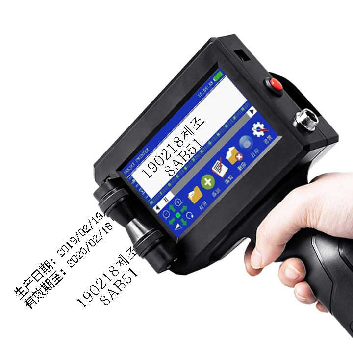 12.7MM Handheld TIJ Printer 600DPI for Variable Data QR Barcode Logo