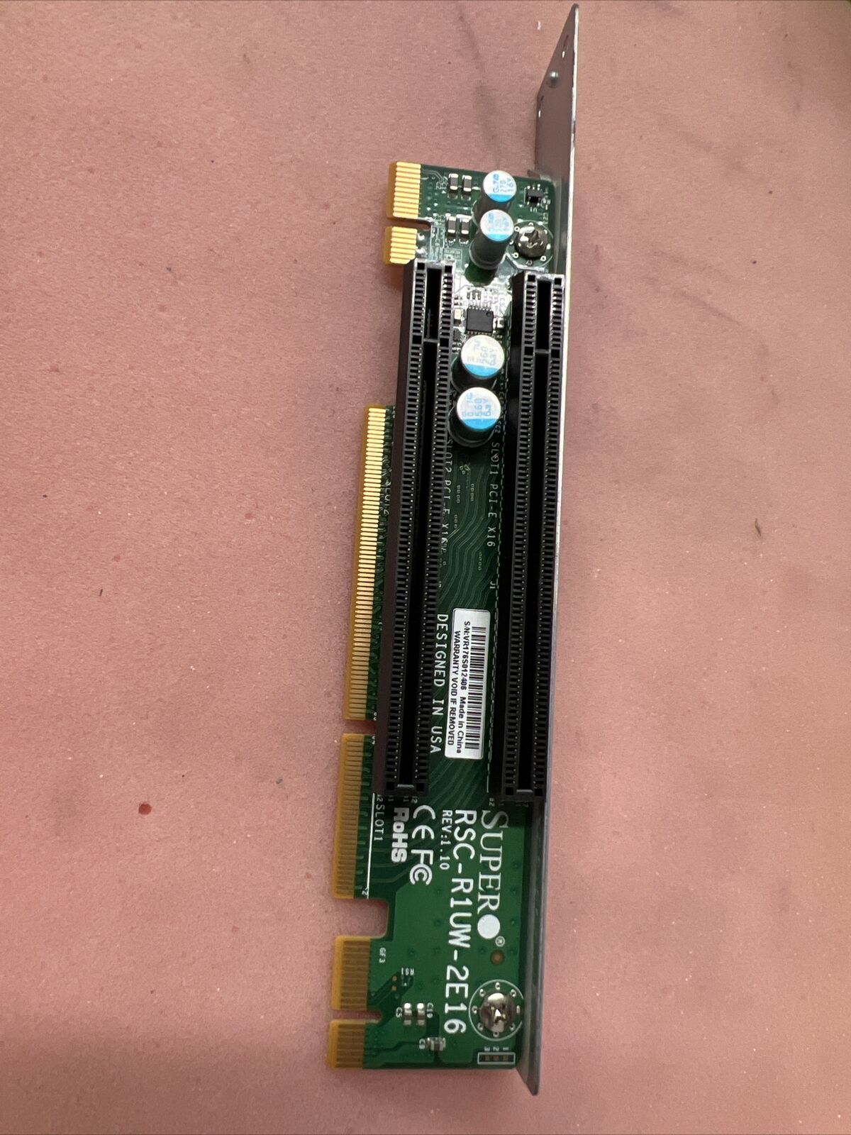 Genuine Supermicro RSC-R1UW-2E16 PCI-E X16 Riser Card  