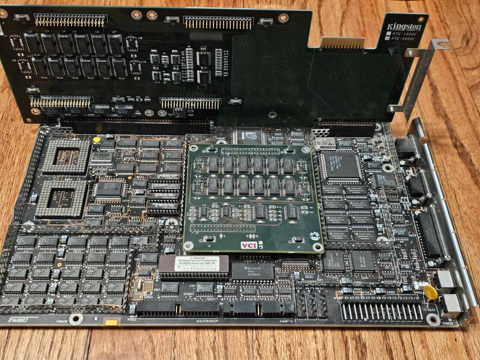 Vintage Rare Compaq Deskpro 386/20E Motherboard 000936-001 + KTC-4000E + VCI RAM