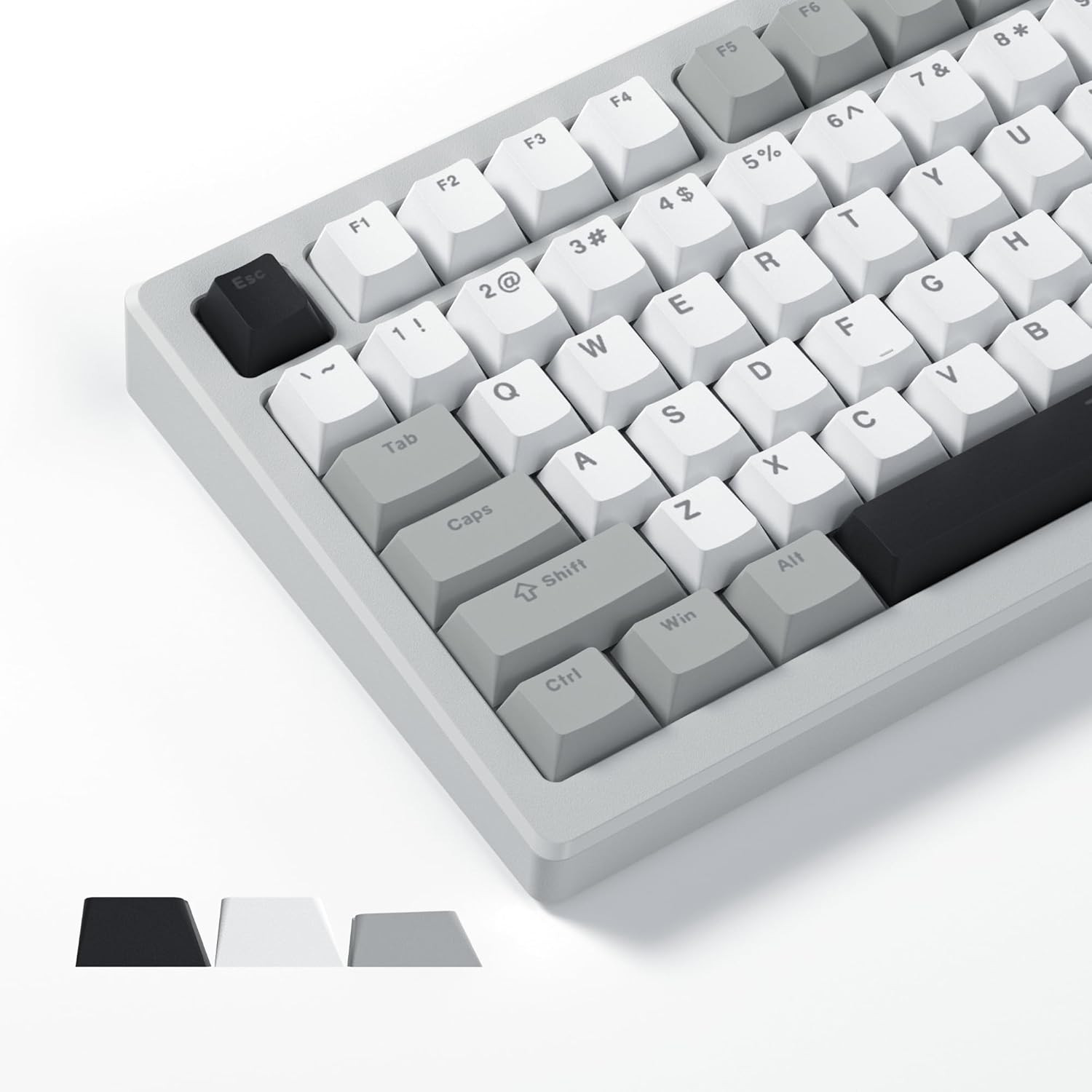 Womier Shine through Keycaps, PBT Keycaps 60 65 75 100 Percent Cherry Profile Cu