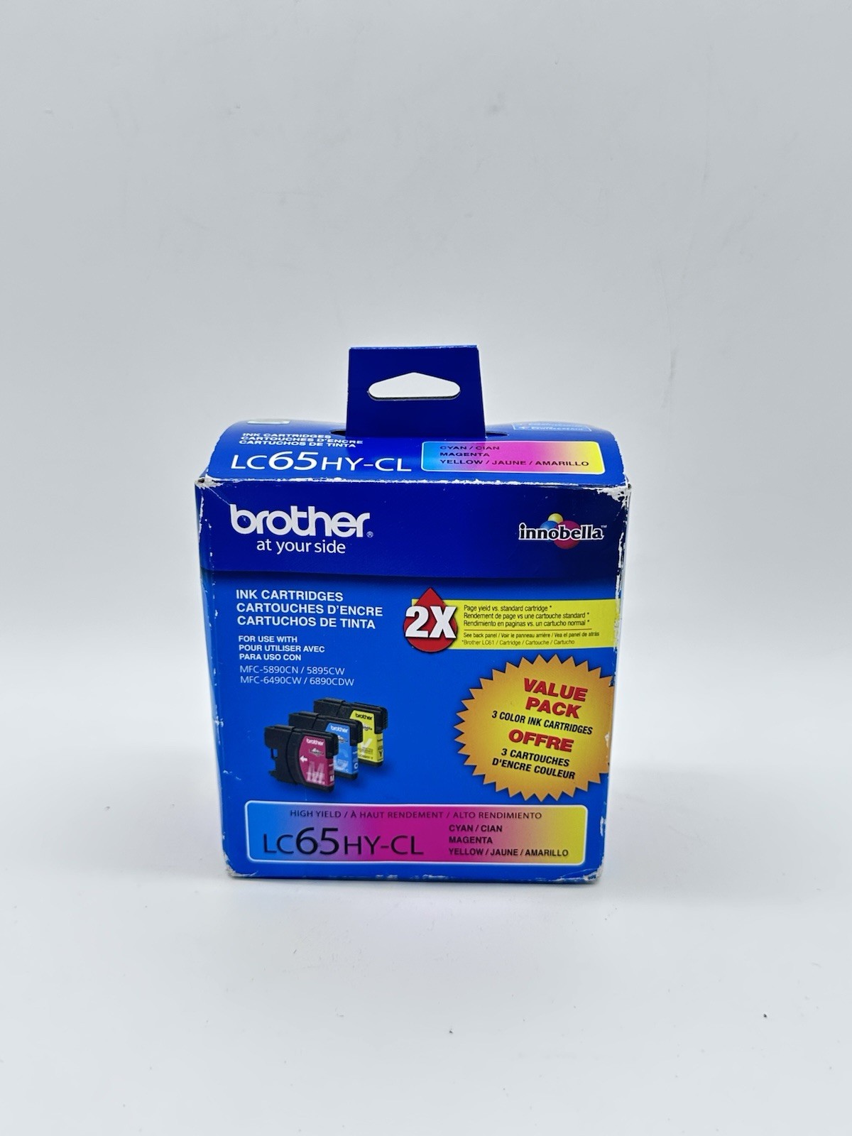 Genuine Brother LC65HY-CL High Yield Ink Cartridges 3-Pack - New & Sealed