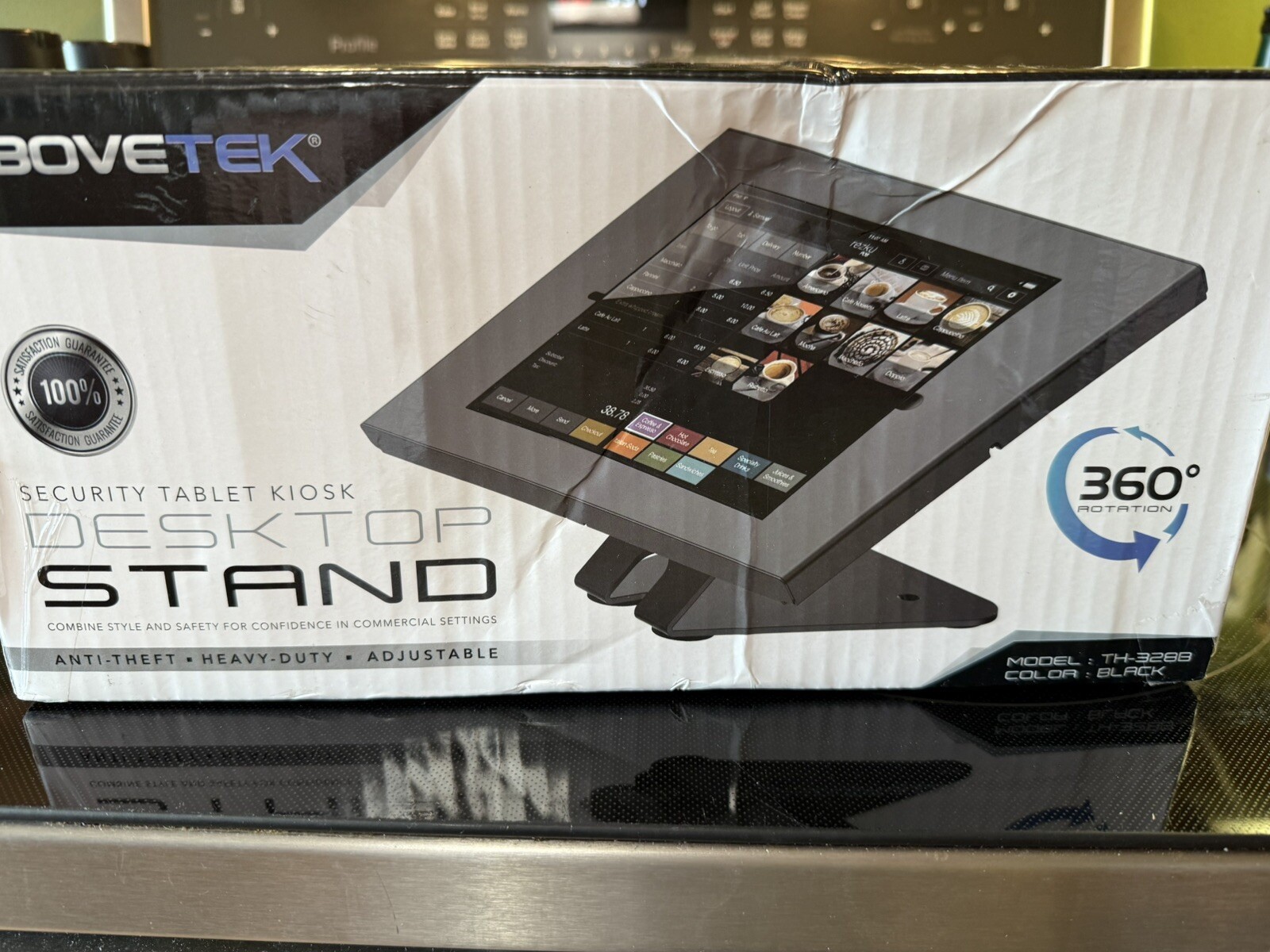 AboveTEK Anti Theft iPad Wall Mount - Robust Security Kiosk POS Tablet Stand