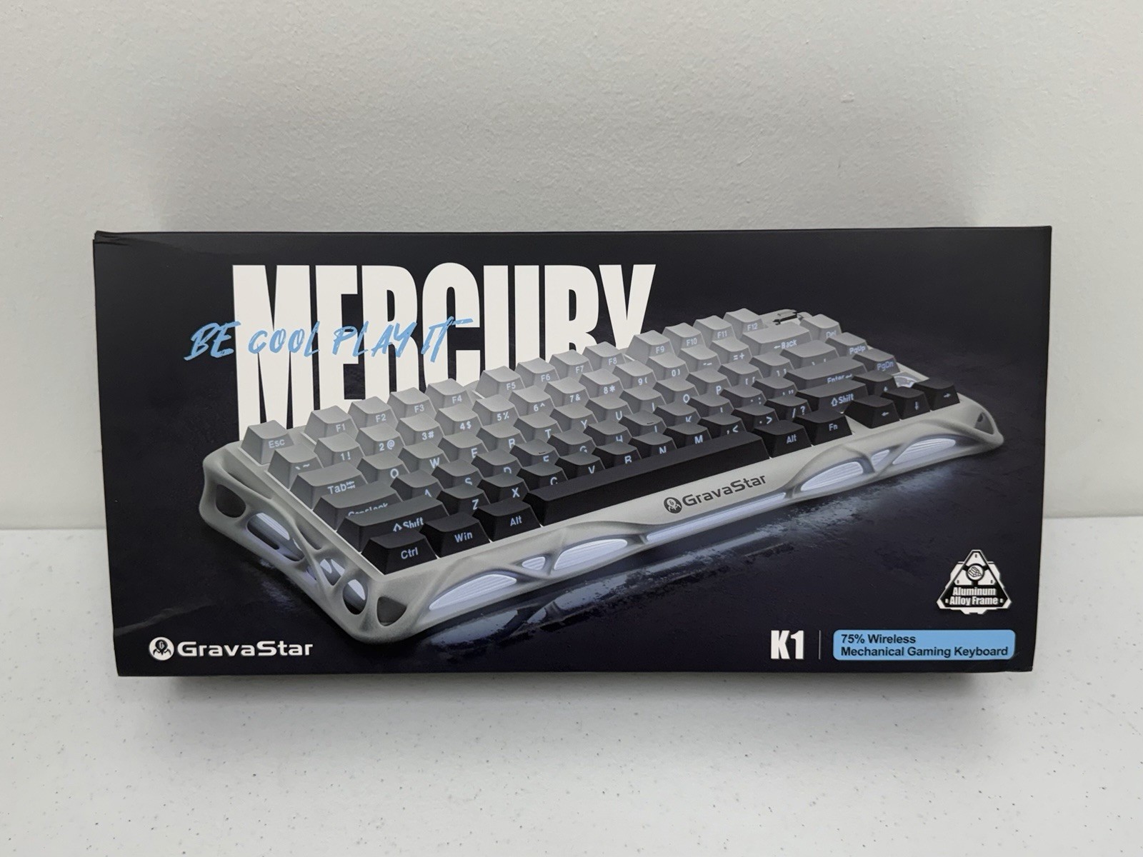 Gravastar Mercury K1 Gradient White Gaming Keyboard, Aluminum Alloy