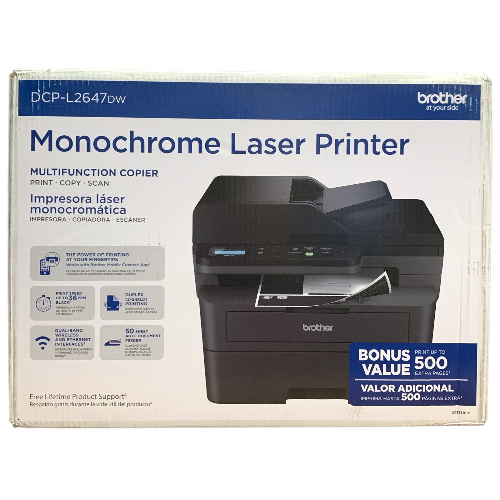 Brother Monochrome Laser Printer & Multifunction Copier, DCP-L2647DW *No Toner*