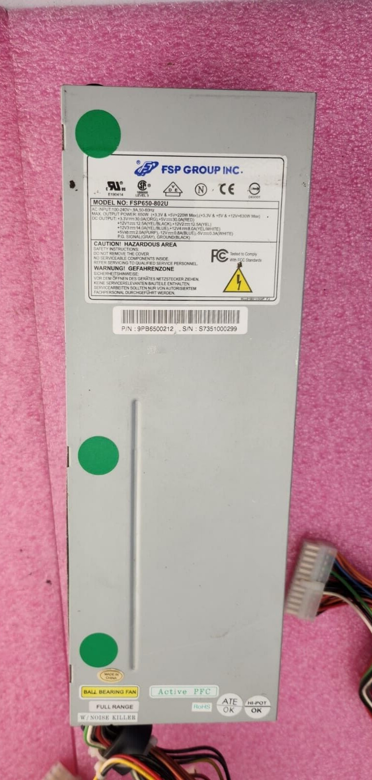 FSP GROUP FSP650-802U POWER SUPPLY