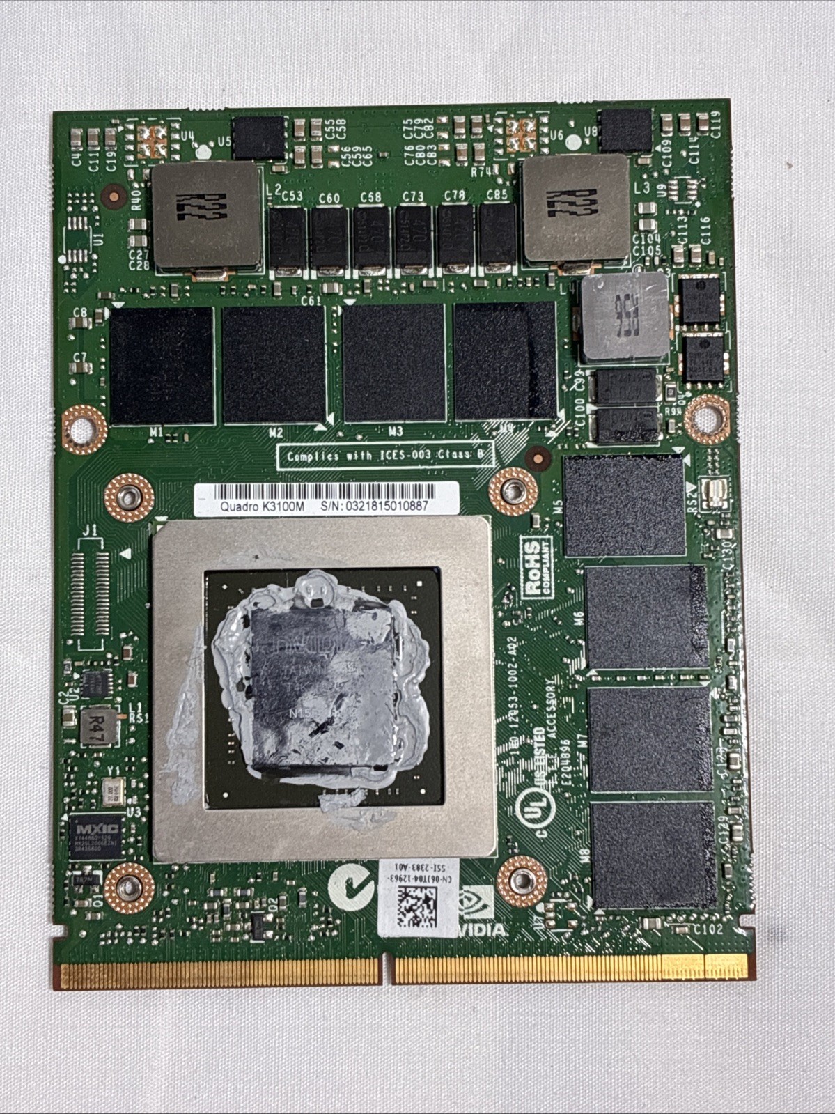 NVIDIA Quadro K3100M 4GB MXM GPU Laptop Graphics Card
