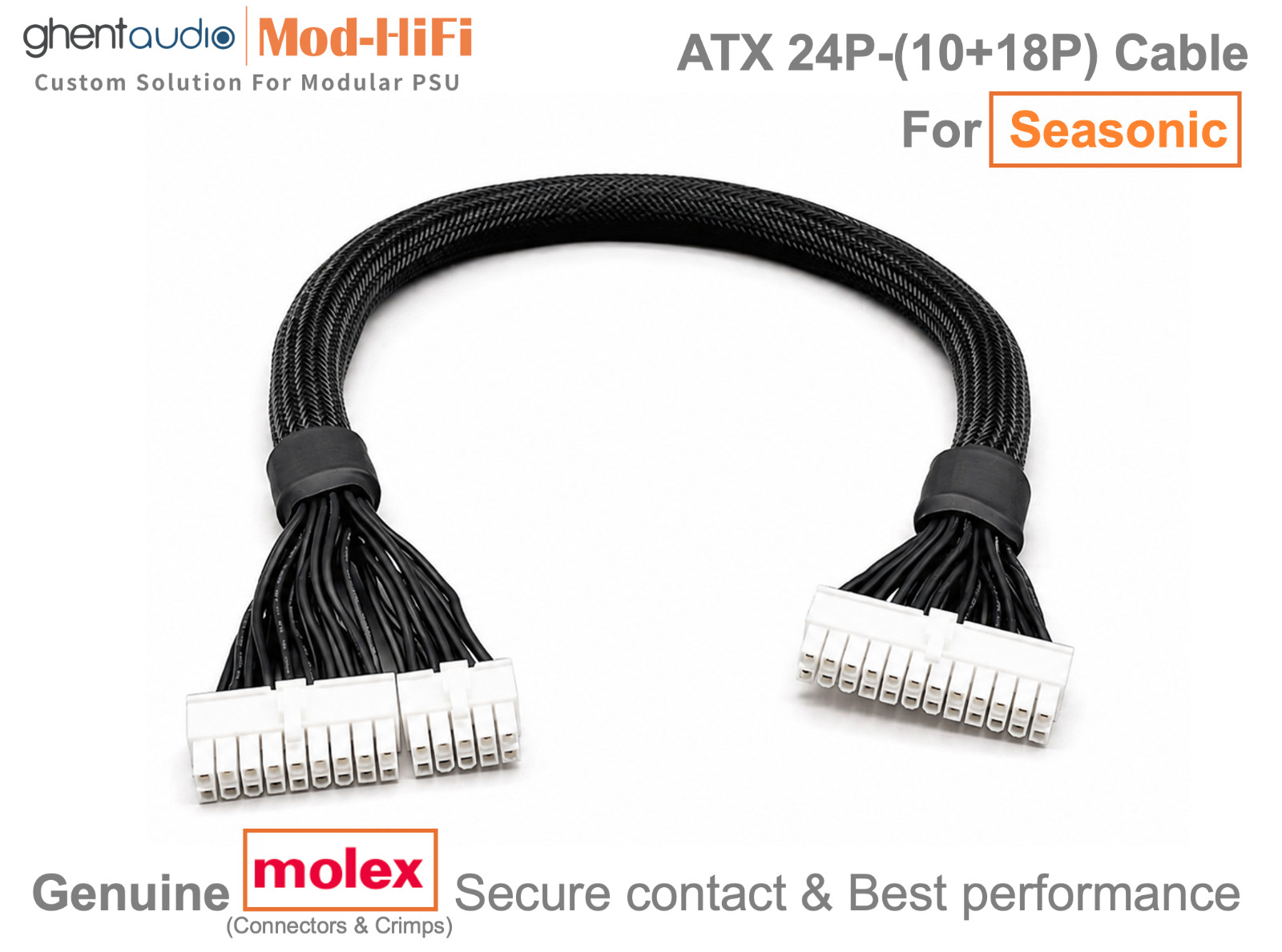 ⚡️ATX 24-Pin Cable for Seasonic FOCUS Gold GM650 GX750 GX1000 -📏60cm/24 inch