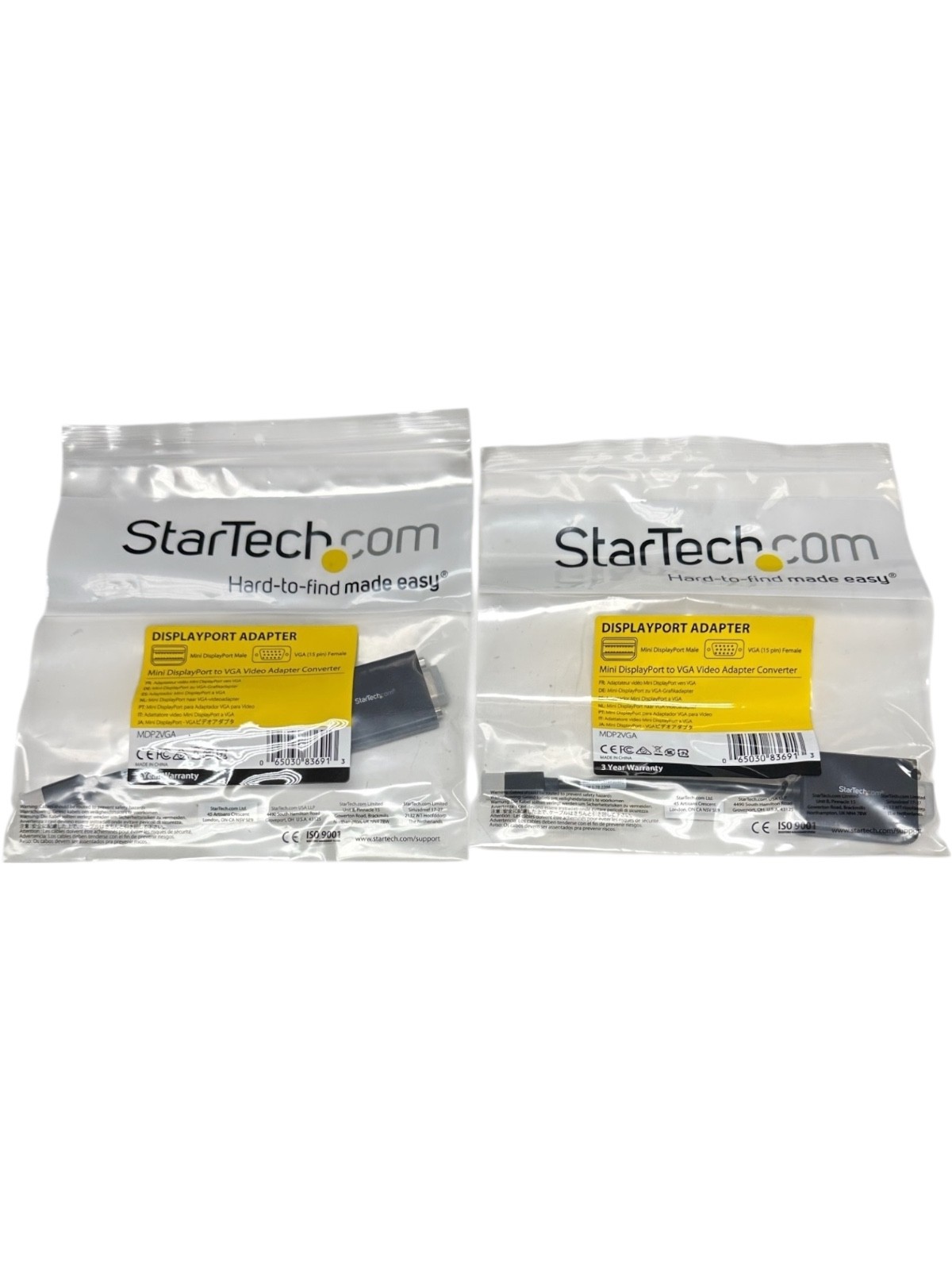 StarTech MDP2VGA Mini DisplayPort to VGA Video Adapter Converter (LOT OF 2)