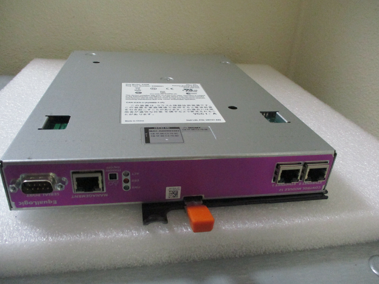 Dell EqualLogic Type 12 Controller Module for PS4100 PS4100E PS4100X PS4100XV 