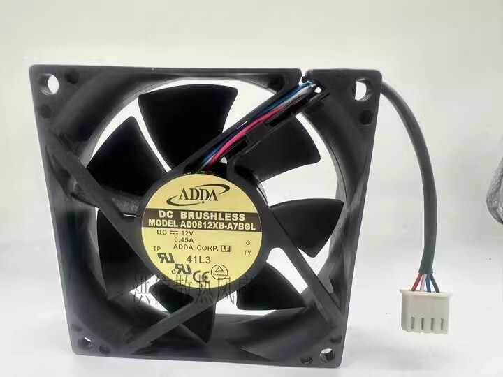 ADDA AD0812XB-A7BGL 8025 DC12V 0.45A 4-Pin Axial Cooling Fan