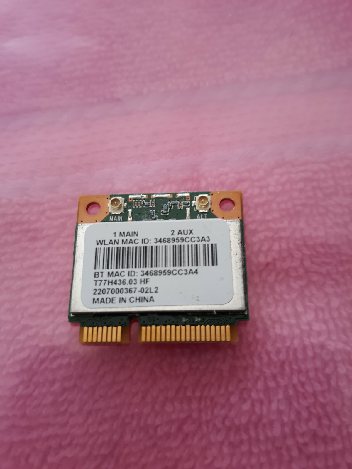 T77H436.03 GENUINE ORIGINAL GATEWAY WIRELESS CARD NV510P07U Z5WT3   