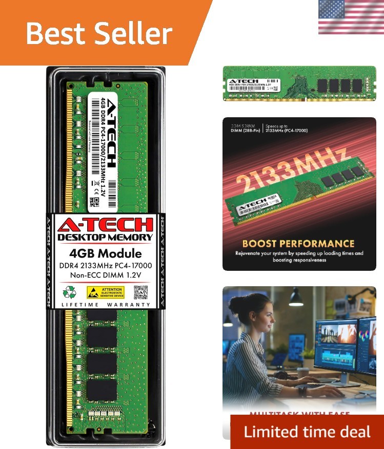 Upgrade Your Desktop with 4GB 2133MHz PC4-17000 DDR4 RAM Module - Easy Install