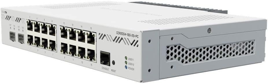 MikroTik Cloud Core Router CCR2004-16G-2S+PC with 16 Gigabit Ethernet ports