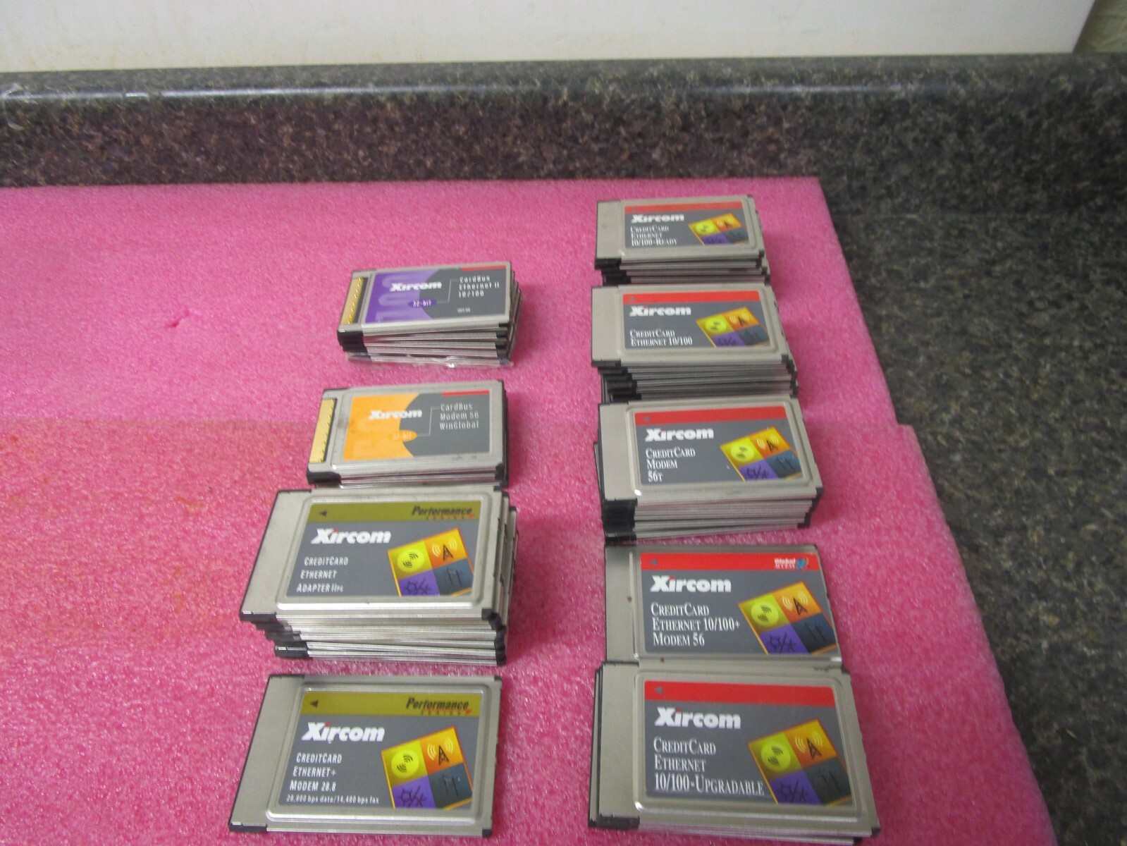 Qty (45) Vintage Xircom Ethernet Card PCMCIA PC Cards - Ethernet Modem