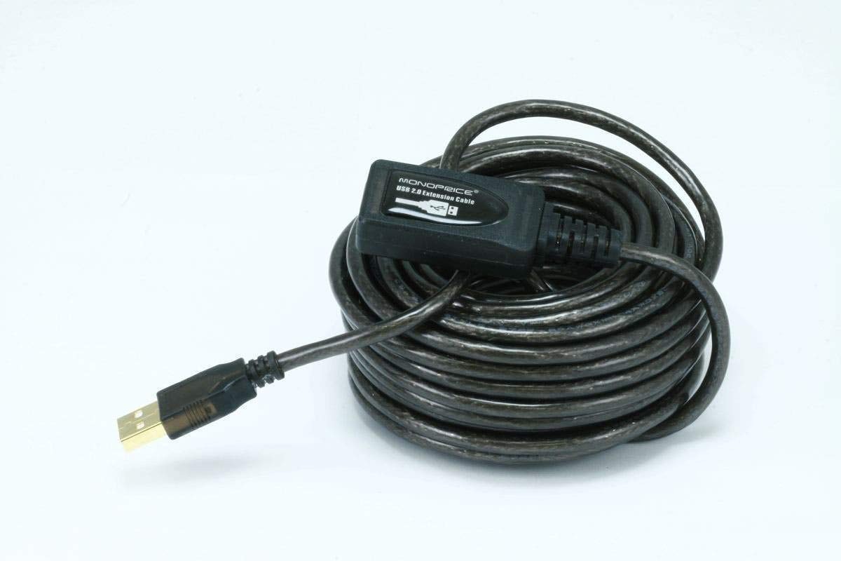 Monoprice 32ft USB 2.0 A Male to A Female Active Extension Cable P/N 6149