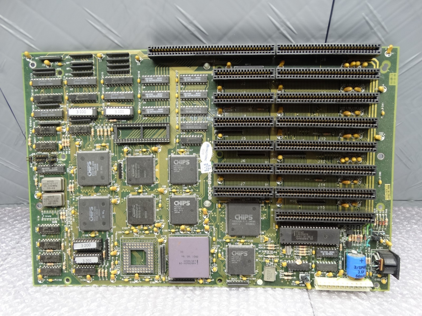 Magitronic 80386DX Motherboard 386B-200B/386-25 Motherboards Vintage + Chips