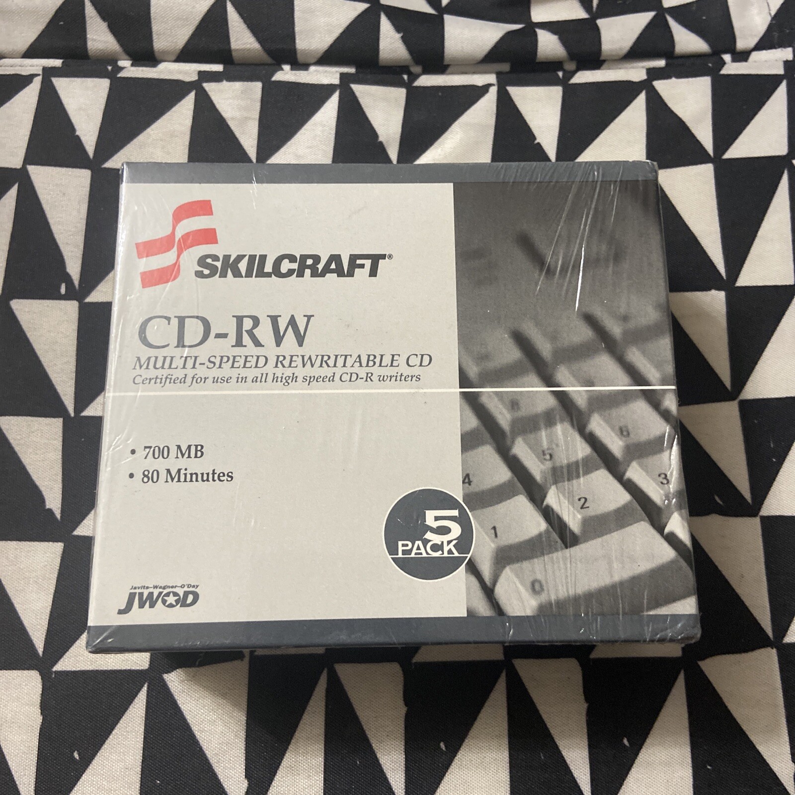 5-pack Skilcraft CD-RW 700 mb 80 minutes multi-speed rewritable NEW SEALED