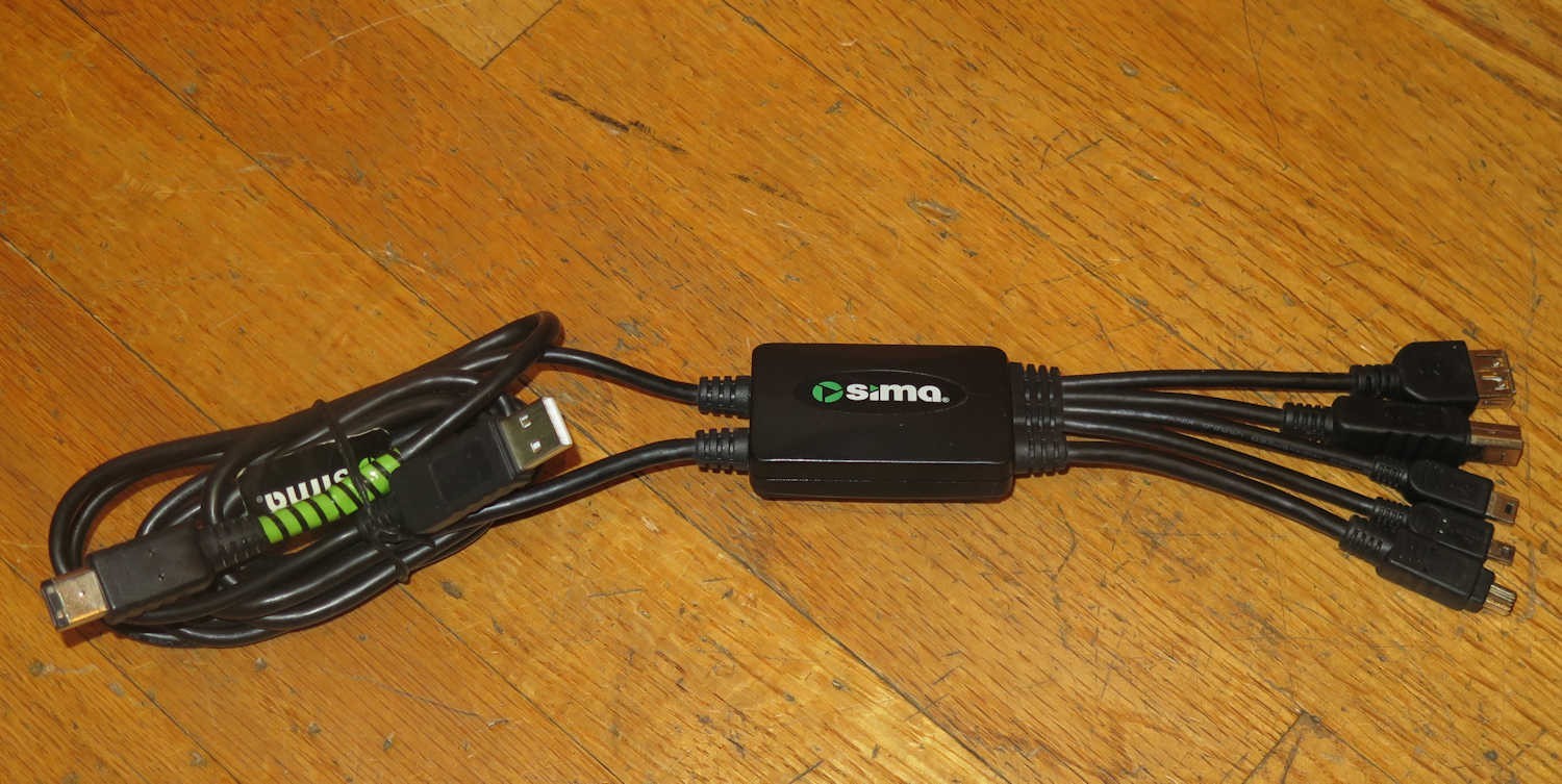 SIMA SUO-200W USB+FireWire Multi-Connector Adapter Converter Cable