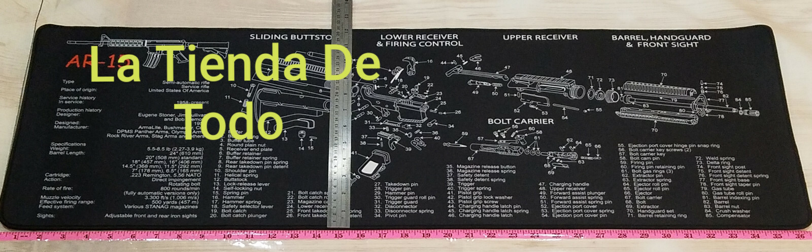 HD LARGE GAMING MOUSE PAD CLEANING MAT  DIAGRAM SCHEMATIC AR READ