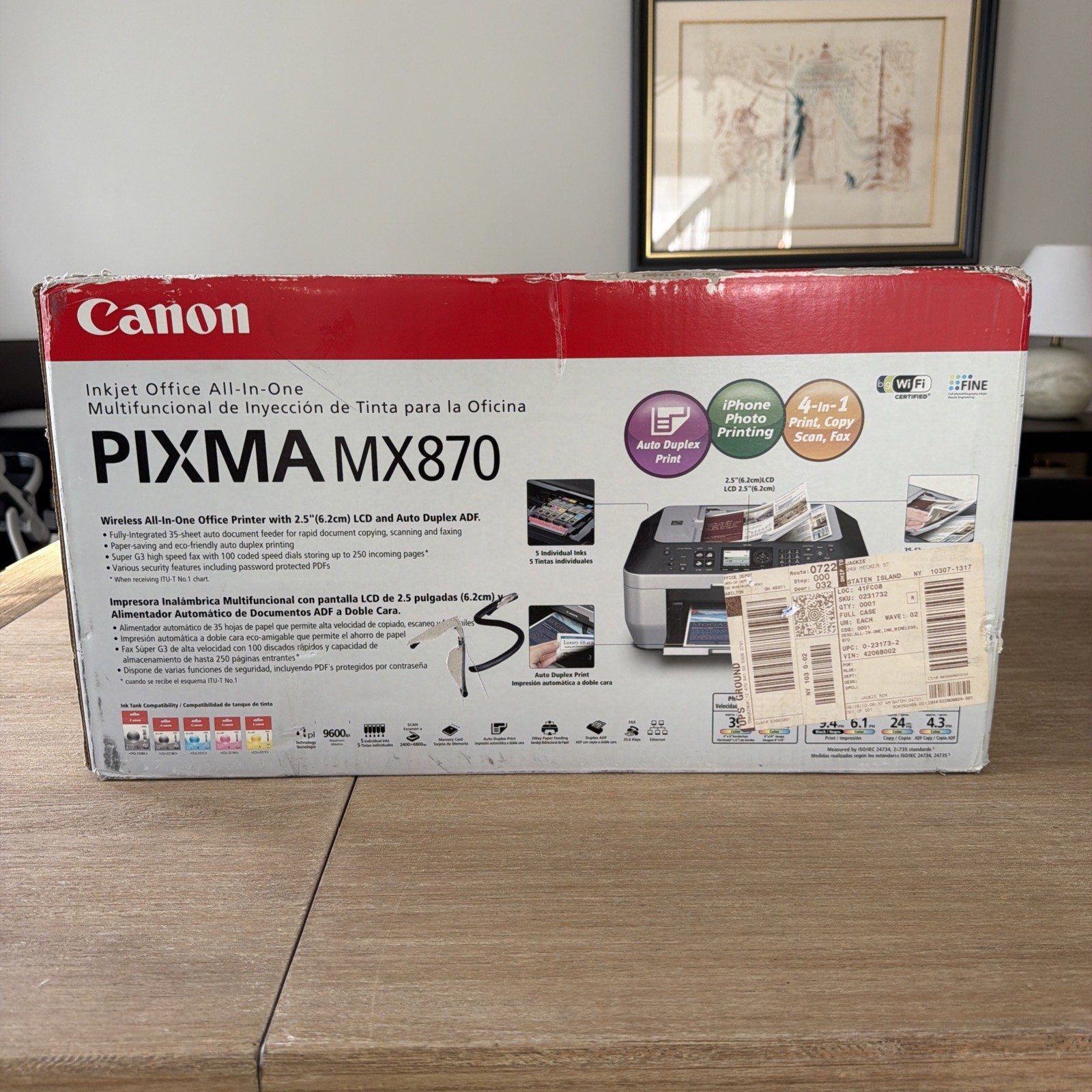 Canon PIXMA MX870 All-In-One Inkjet Printer - BRAND NEW NOS