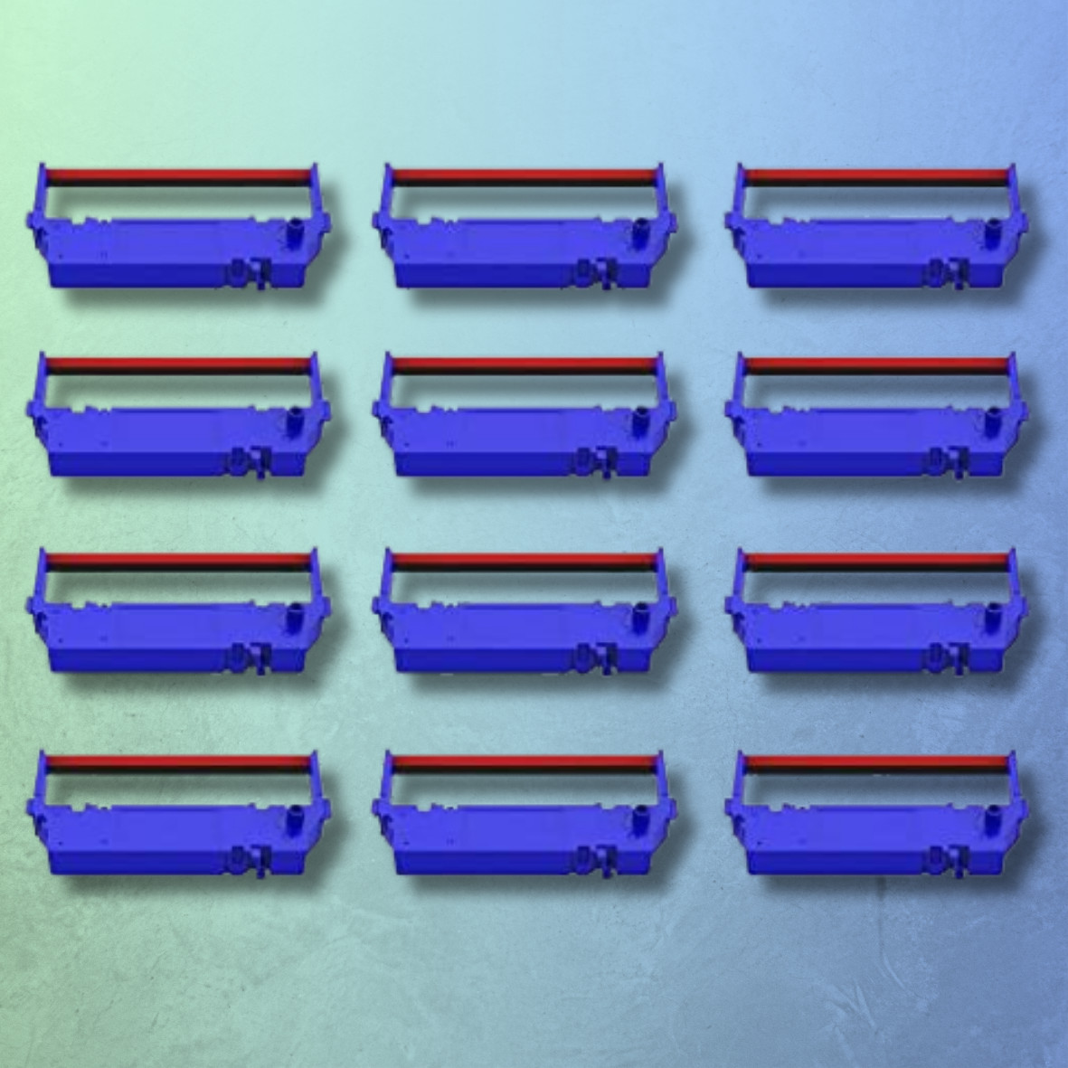 12 PACK For STAR SP-700 BLACK / RED Printer Ribbon Ink RC700BR, SP700, 712, 742