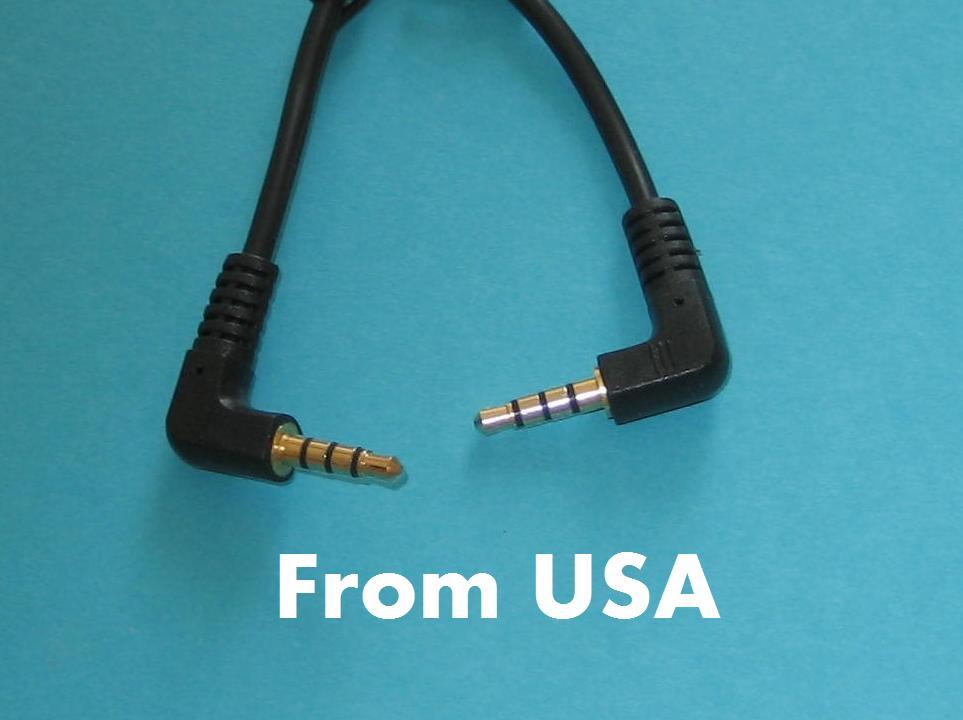 US Seller 5 Pcs 3ft  3.5mm TRRS 4 pole 3 ring AV Both Male Right Angle cable