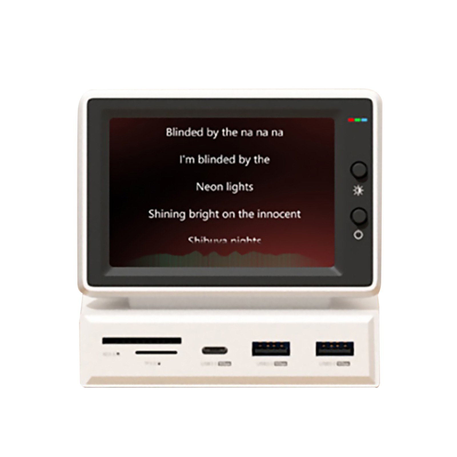 Mini Computer Secondary Screen LCD Display Monitor USB 3.0 Hub SD3.0 TF Card