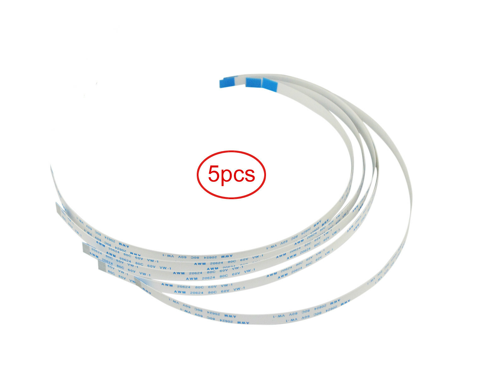 5Pcs 30cm 14Pin 0.5mm Pitch FFC FPC Flexible Flat Cable AWM 20624 80C 60V VW-1