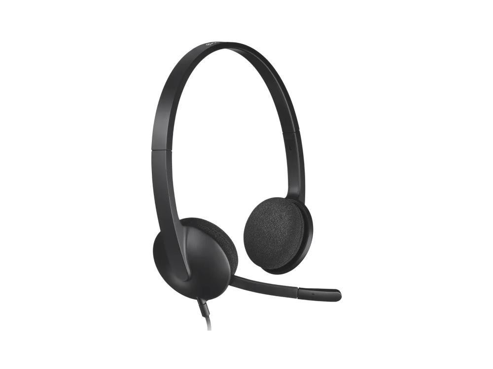 Logitech H340 USB Headset Stereo for Computer Windows and Mac Black BRAND NEW