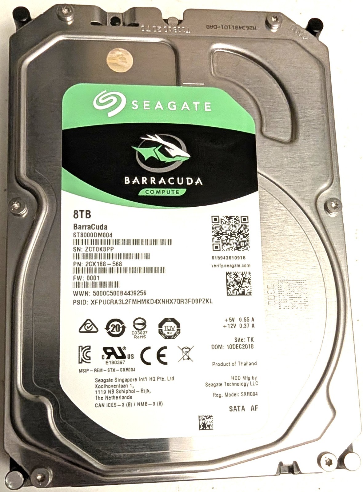 Seagate Barracuda ST8000DM004 8TB Internal 5400 RPM 3.5 inch ST8000DMZ04 DM004-7