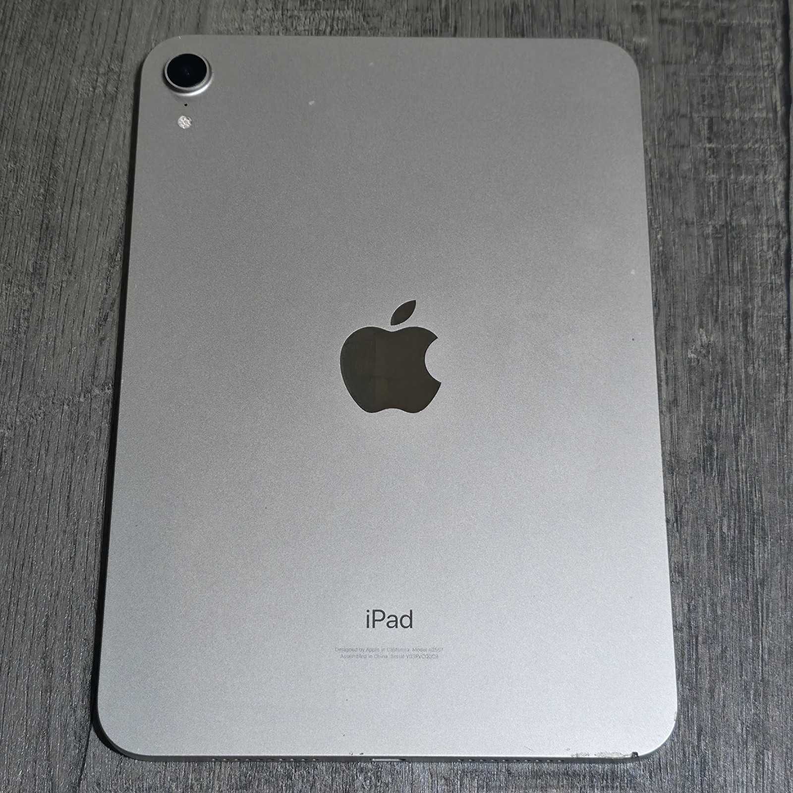 OEM Original Apple iPad Mini 6th WiFi A2567 Back Housing Battery Silver