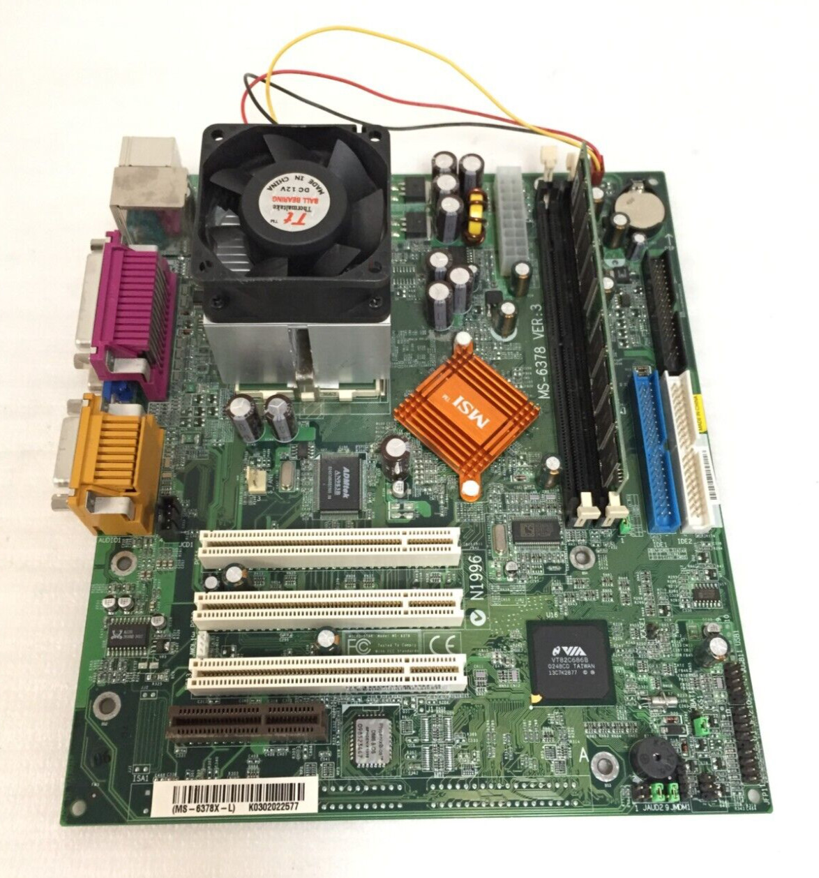 MSI MS-6378X-L Ver: 3 Motherboard Socket 462 w/AMD Athlon XP 2100 128MB RAM