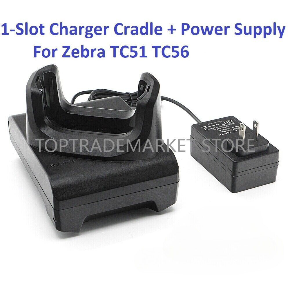 US 1-Slot Charger Cradle Adapter For Zebra TC51 TC52 TC56 TC57 CRD-TC51-1SCU-01
