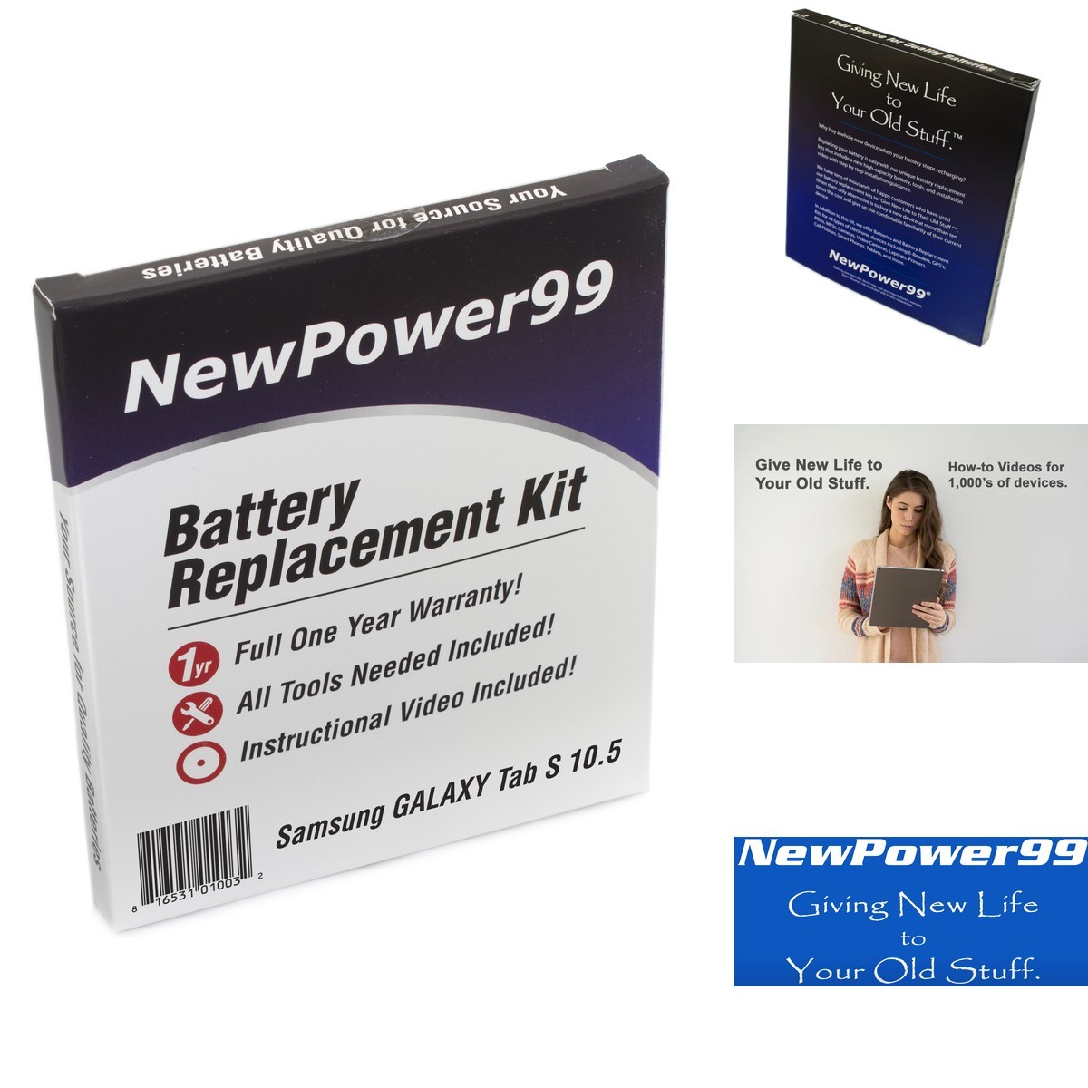 NewPower99 Battery Kit for Samsung Galaxy Tab S 10.5 SM-T800 SM-T801 SM-T805