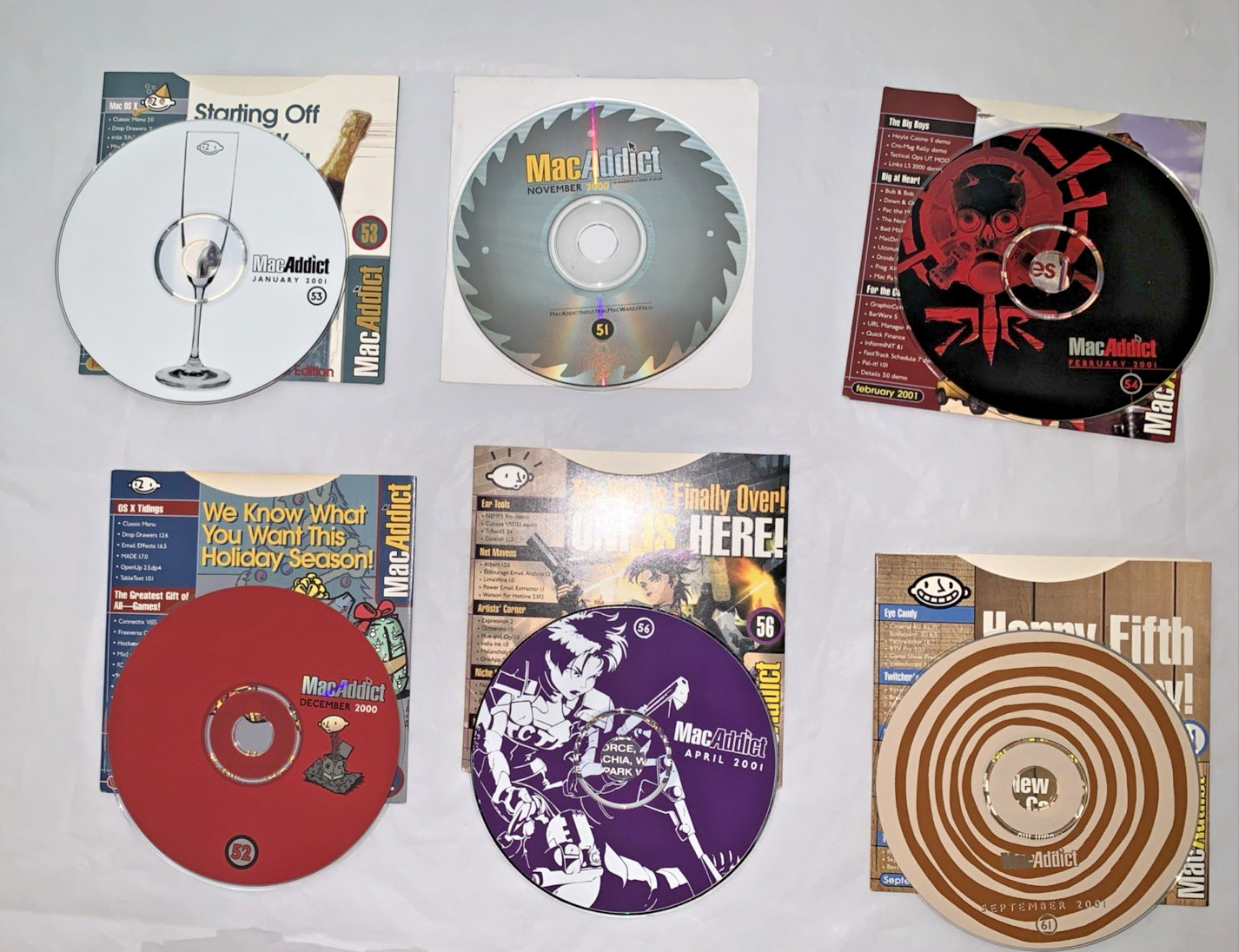 Vintage Mac Addict CDs - Lot of Six
