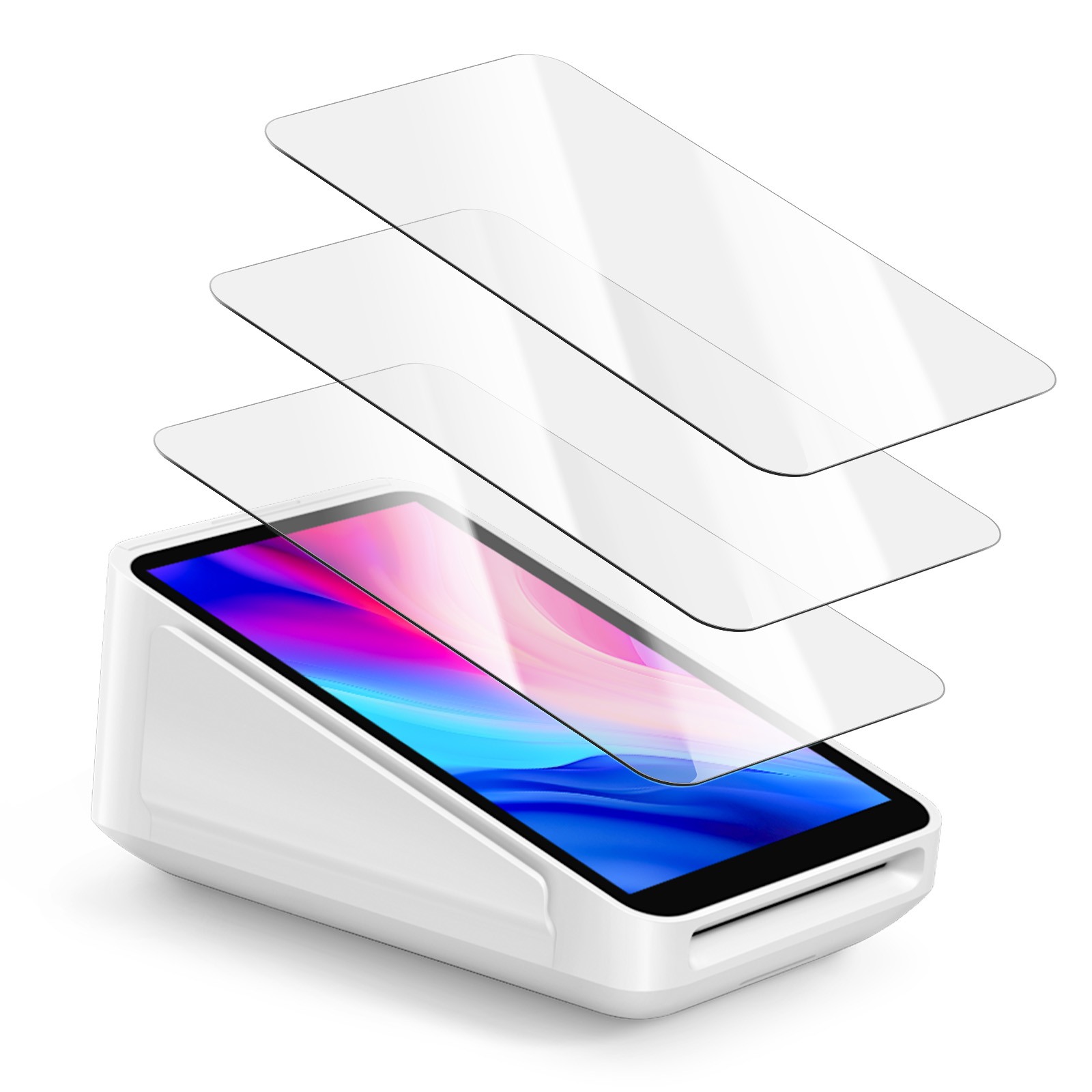 3/6/10 Pack 9H Hardness Tempered Glass Screen Protector For Square Terminal 