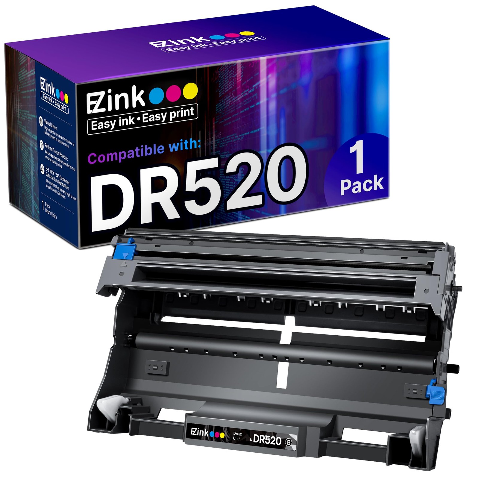 E Z Ink Compatible Drum Unit For Brother Dr520 Dr620 Black 25000 Pages