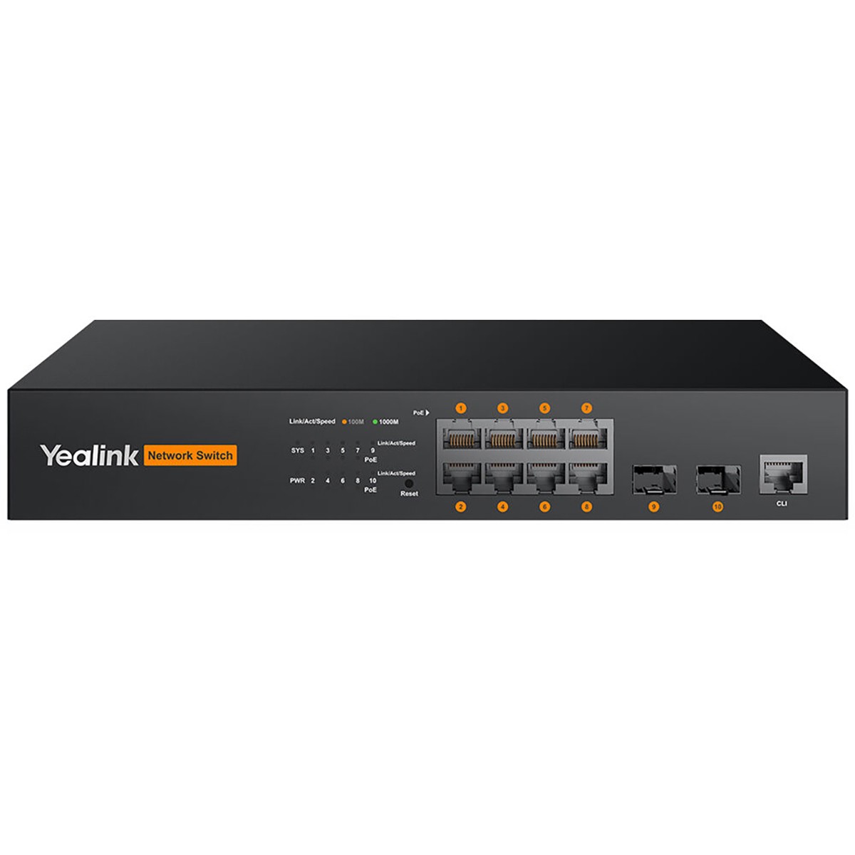 Yealink RCH80 8-Port 130W PoE+ Gigabit Managed Network Switch w/SFP+ Ports