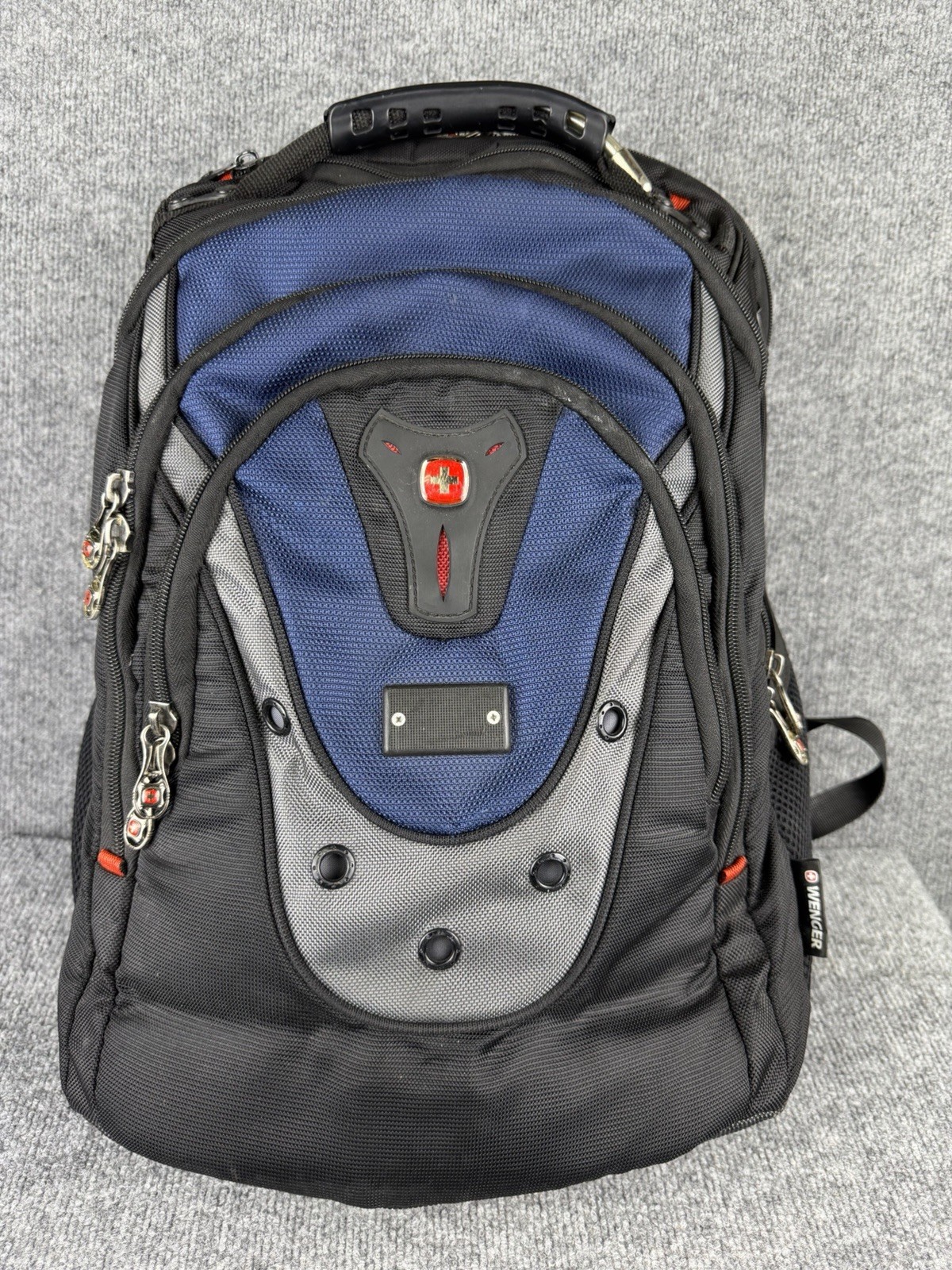 Wenger SwissGear Pegasus 17” Laptop Backpack Black Blue Padded Travel Bag